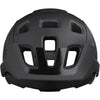 Black helmet with ventilation holes on a white background