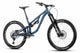 Blue full suspension mountain bike 