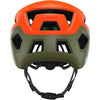 Orange and green helmet with 'Lazer' branding on a white background