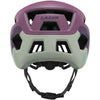 Helmet with purple top and gray bottom on a white background