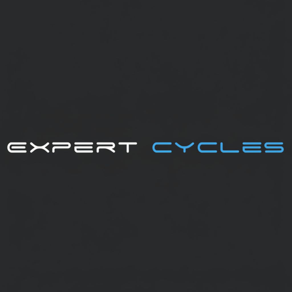 Expert Cycles logo on a black background
