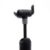 Black bicycle pump on a white background