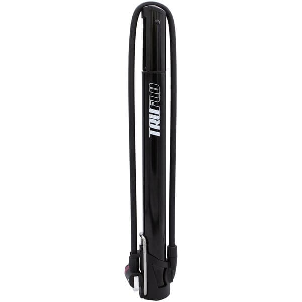 Black bike pump with 'TRUFLLO' branding on a white background